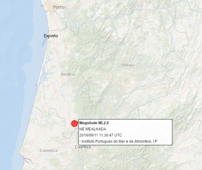 Última Hora: Sismo registado na Mealhada