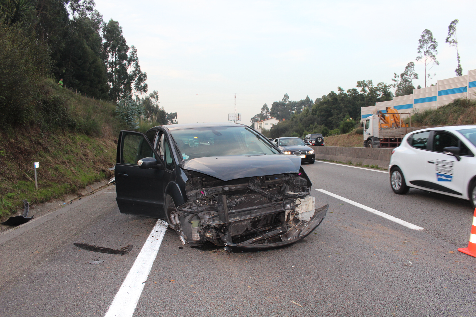 Condutora ferida em acidente na A29