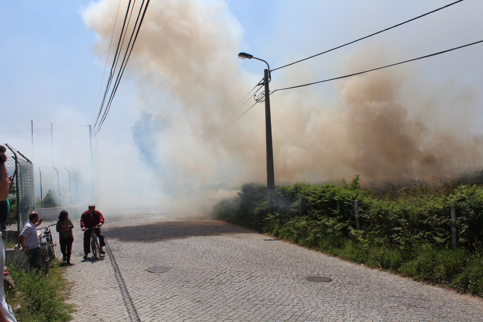 Incêndio em mato na rua de Miros – Silvalde
