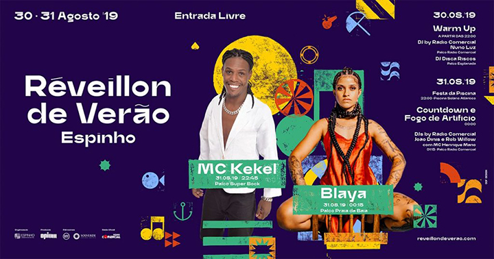 Réveillon de Verão vai animar o final de agosto
