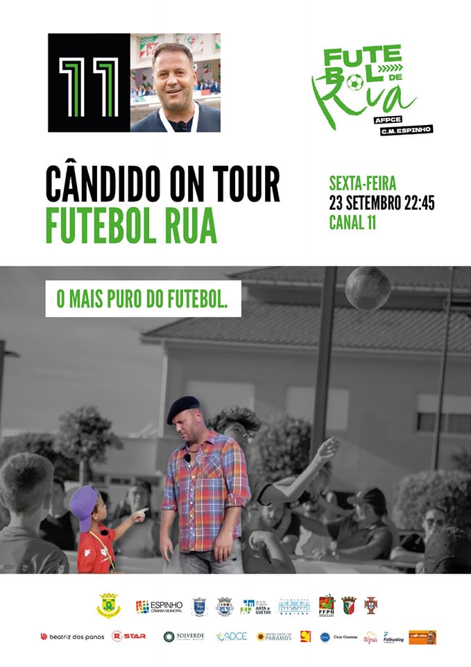 “Cândido on Tour” Futebol de Rua, hoje no Canal 11