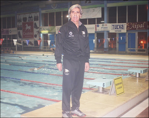 António Canelas em 1º lugar nos 100m Estilos