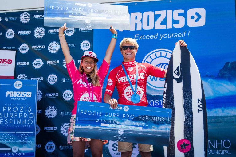 Prozis Surf Pro Espinho: Bascos Natxo Gonzalez e Ariane Ochoa vencem em Espinho