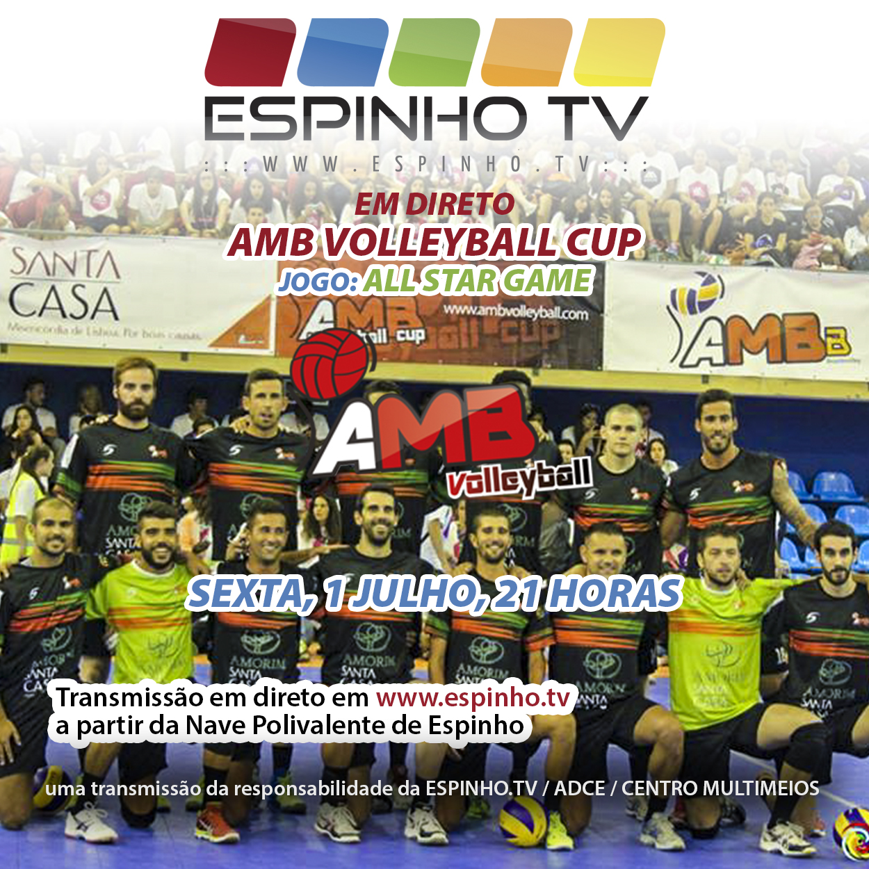 Reveja a transmissão do AMB Volleyball Cup ALL STAR GAME EspinhoTV