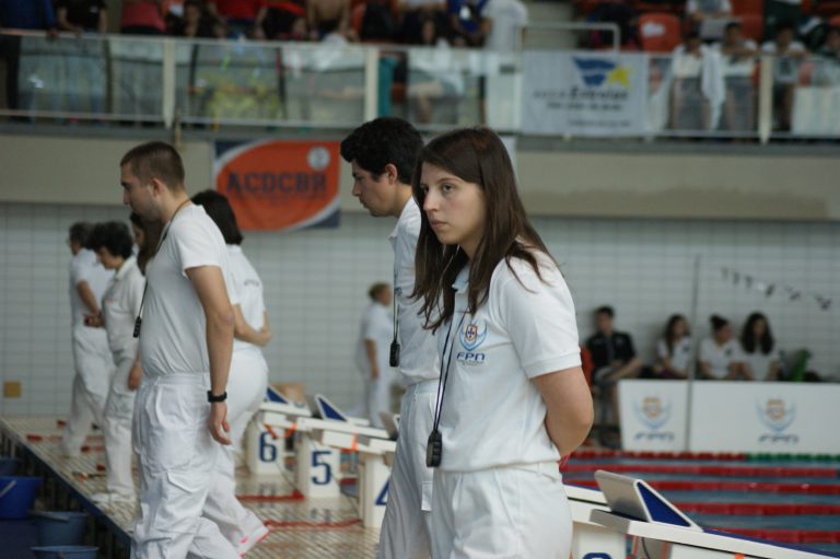 Rita Freitas árbitro nos Campeonatos Nacionais de Natação