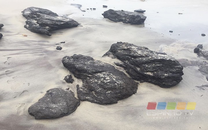 BLOCOS DE TURFA NA PRAIA DE SILVALDE SEM PERIGO PARA OS BANHISTAS