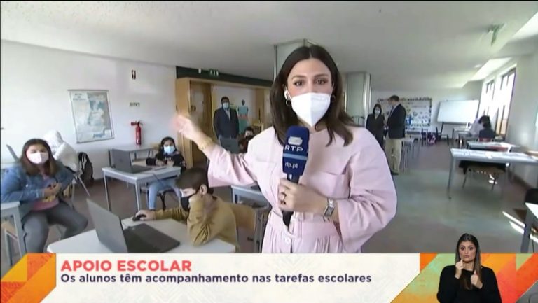 “Praça da Alegria” fez hoje reportagem sobre o apoio da ADCE às aulas online