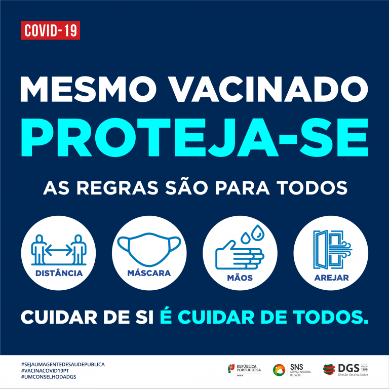 Mesmo vacinado contra a COVID-19, proteja-se!