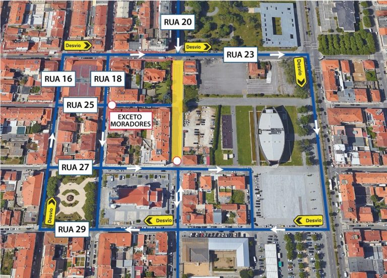 Alteração ao sentido de trânsito na rua 20