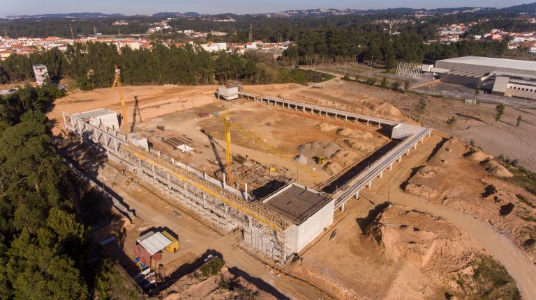 Andamento da obra do Estádio Municipal de Espinho