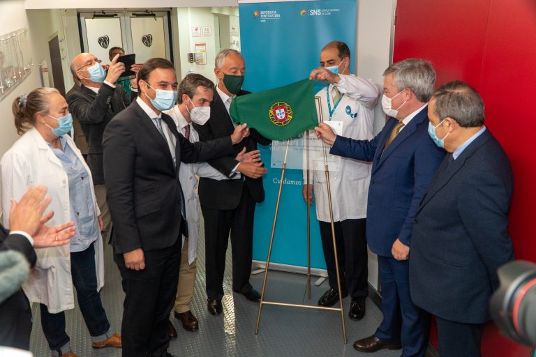 Marcelo Rebelo de Sousa na inauguração das novas unidades de cardiologia do Hospital de Gaia/Espinho