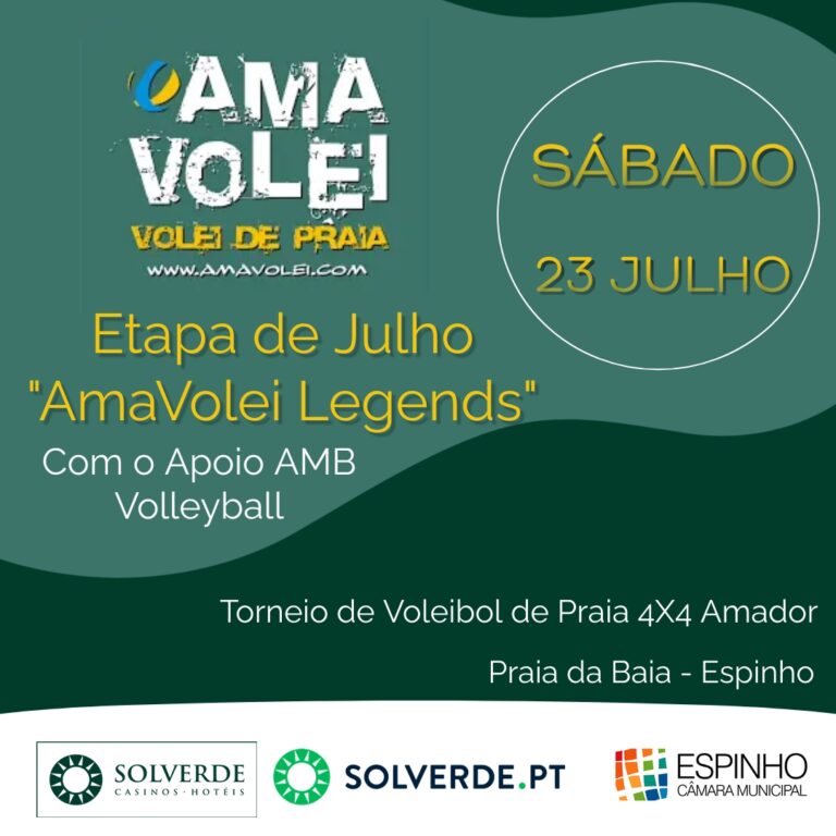 “AmaVolei Legends” no dia 23 julho | Inscreva-se!