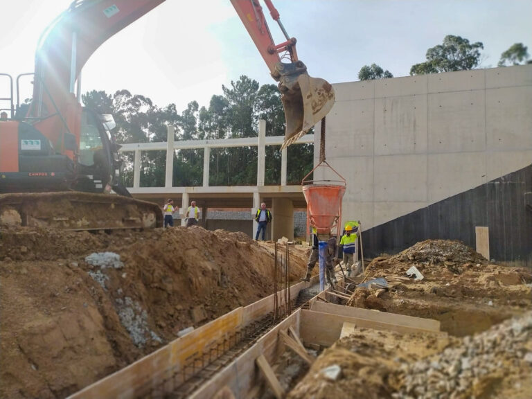 Andamento das obras do Estádio Municipal de Espinho