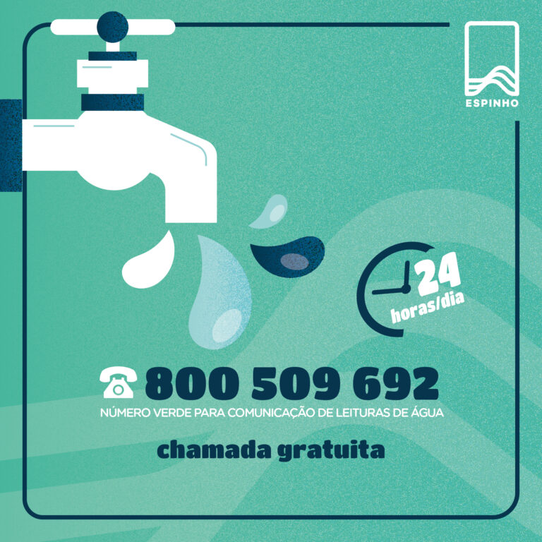 Disponível número verde para a leitura da água em Espinho Disponível número verde para a leitura da água em Espinho