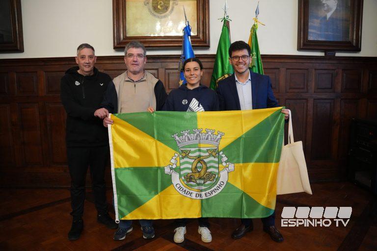 Atleta Mariana Paiva no Campeonato Europeu de Badminton